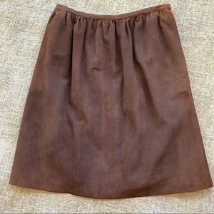 Ralph Lauren Purple Label Suede Skirt